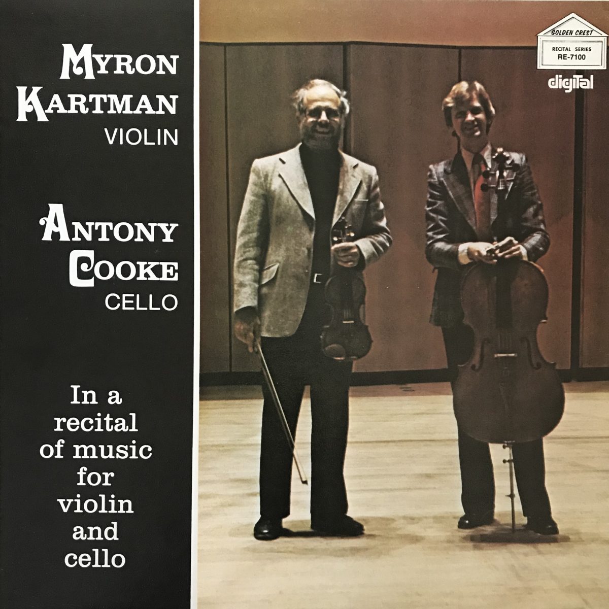 Myron Kartman, Violin & Antony Cooke, Cello